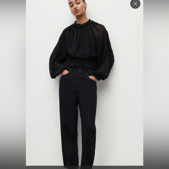 NWT, AllSaints  Thallo blouse , blk US sz 2 - Picture 4 of 11